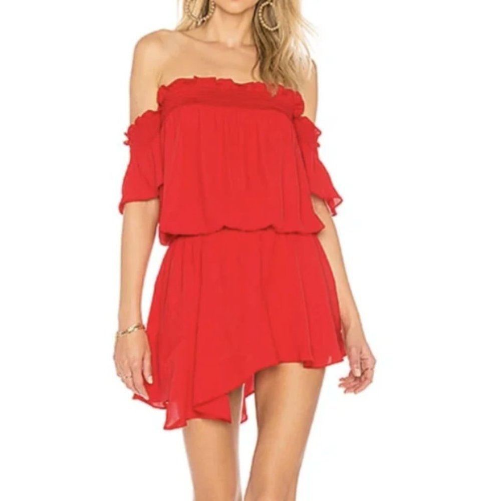 Amanda Uprichard Ariella dress in Lipstick red size S